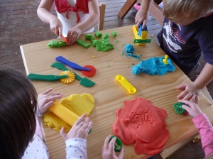 Play dough is great for stimulating creativity