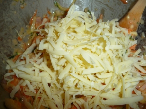 Add in one cup of low fat grated cheese