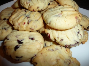 Cranberry and White Chocolate Biscuits...yummy!